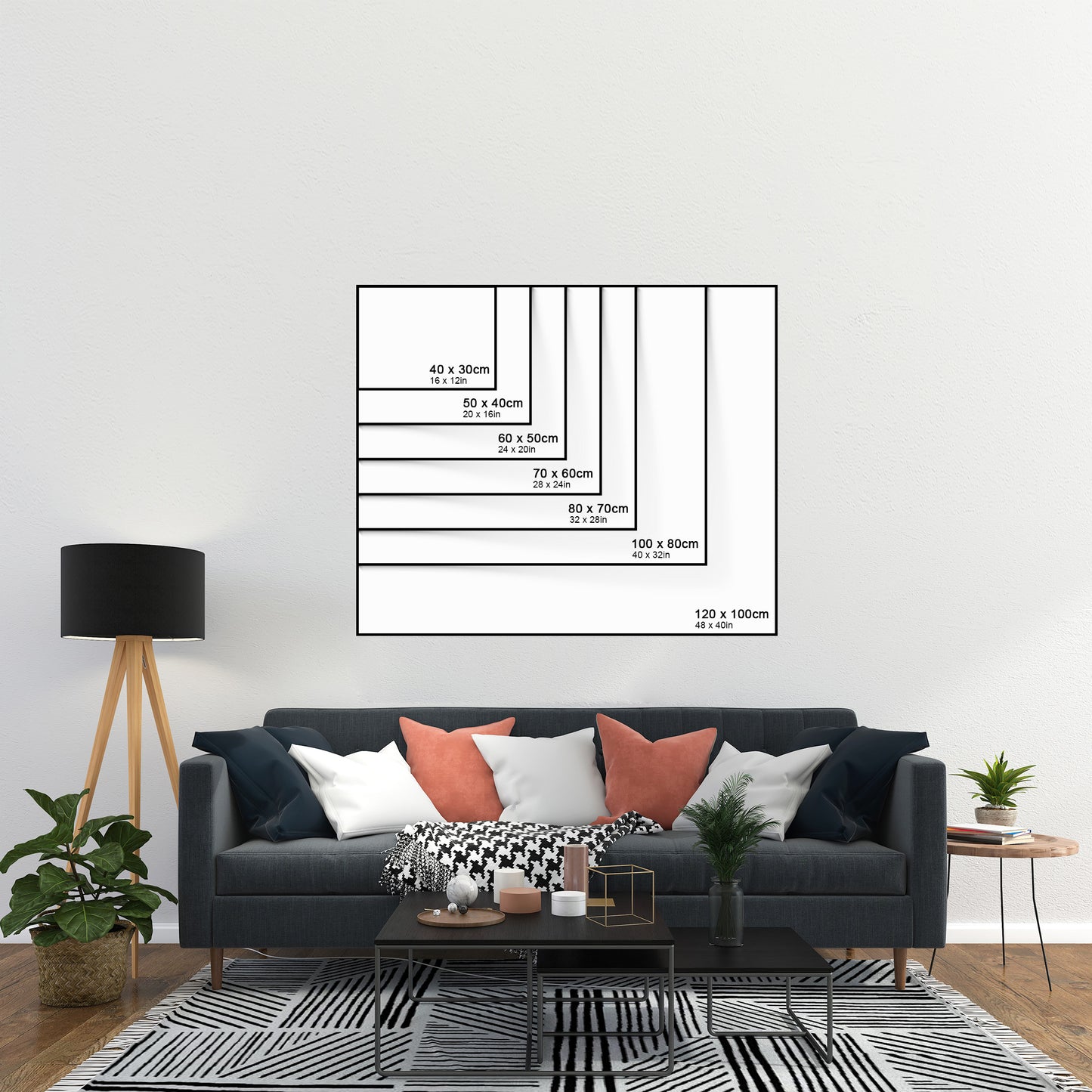 Midnight Horizon Abstract Canvas Print | Modern Wall Art-AB465