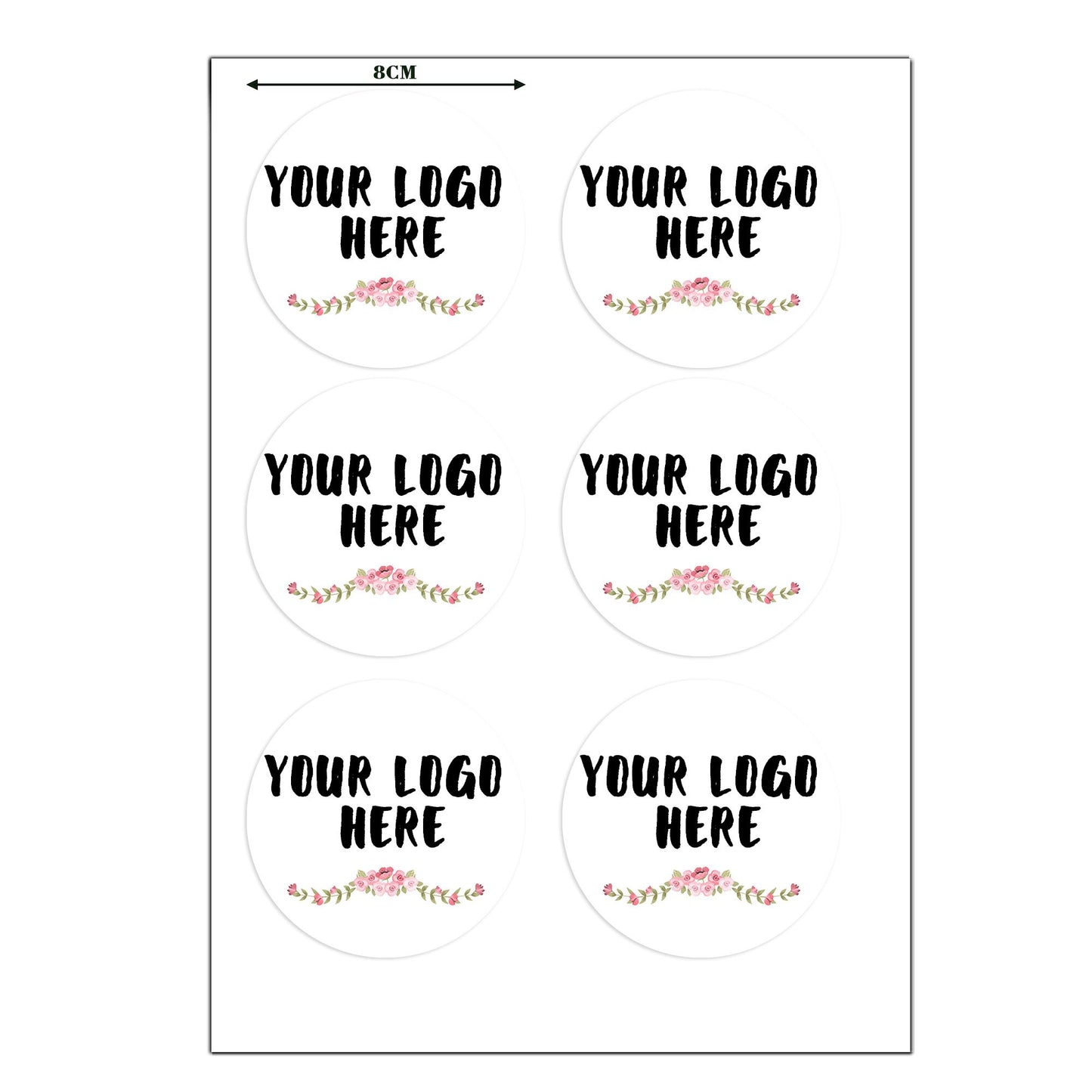 Custom Round Stickers With Your Design, Personalized Fabric Stickers, Branding Sticker Labels, Small Business Product Packaging, A4 sheet