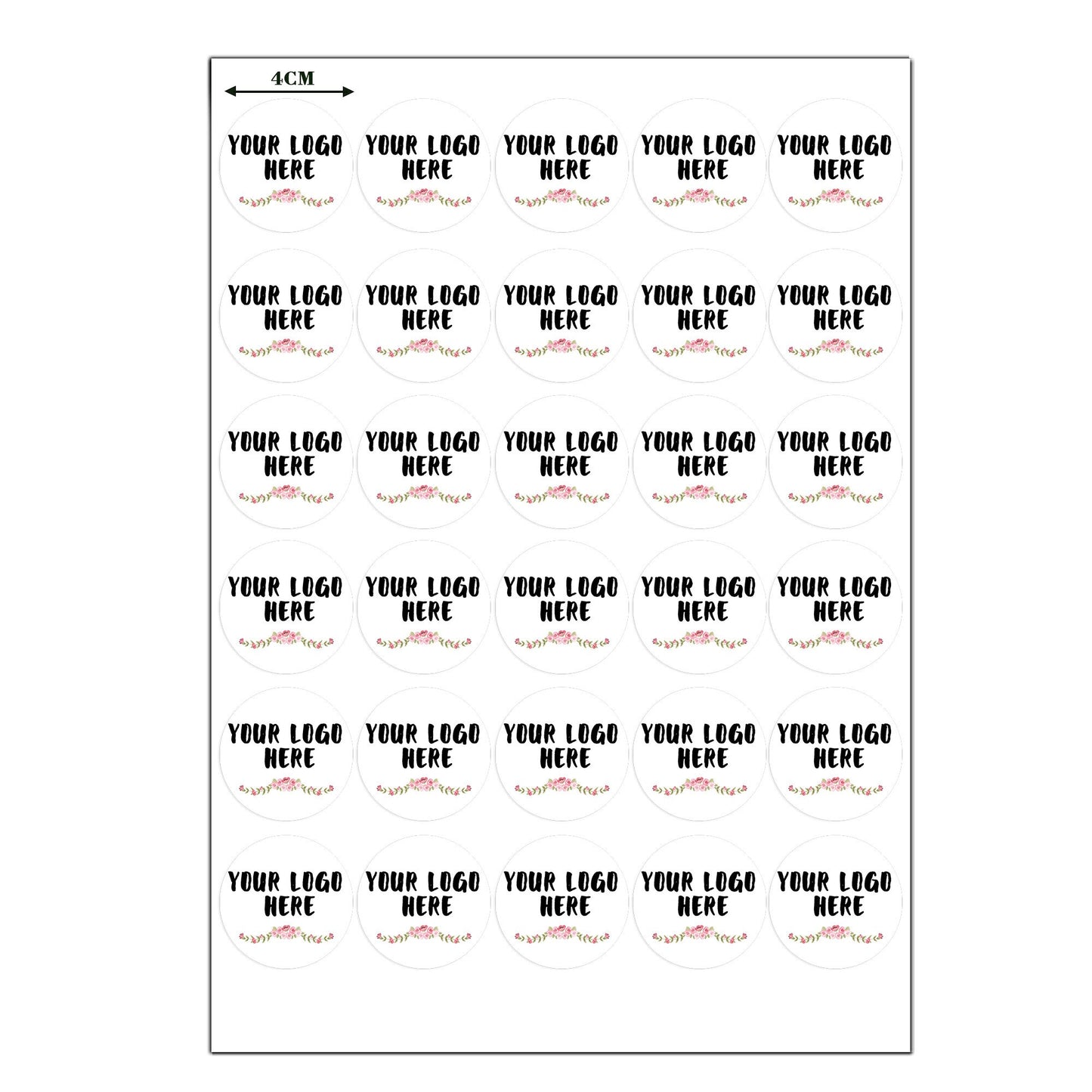 Custom Round Stickers With Your Design, Personalized Fabric Stickers, Branding Sticker Labels, Small Business Product Packaging, A4 sheet