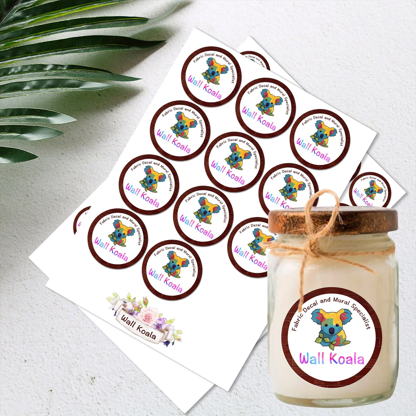 Custom Round Stickers With Your Design, Personalized Fabric Stickers, Branding Sticker Labels, Small Business Product Packaging, A4 sheet