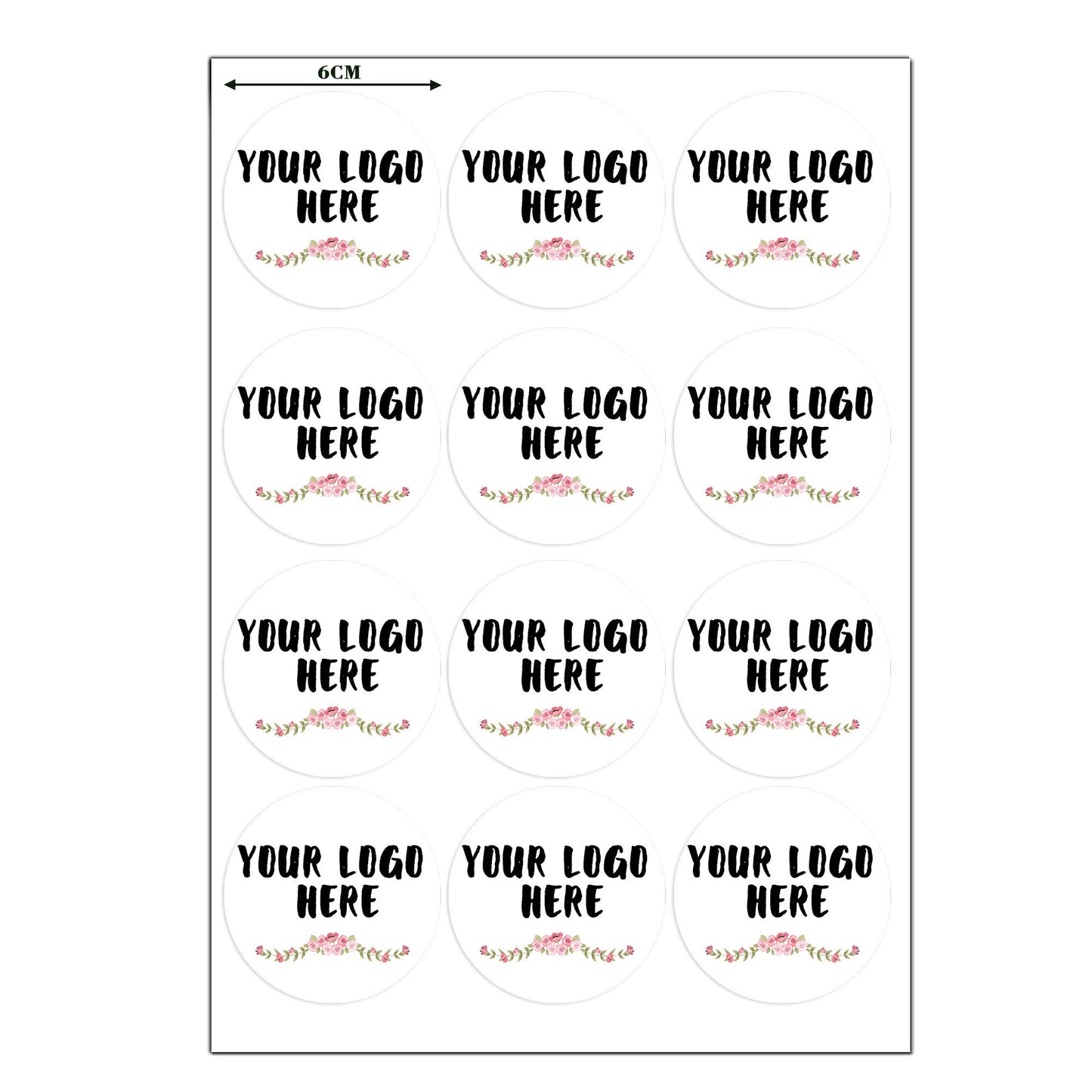 Custom Round Stickers With Your Design, Personalized Fabric Stickers, Branding Sticker Labels, Small Business Product Packaging, A4 sheet