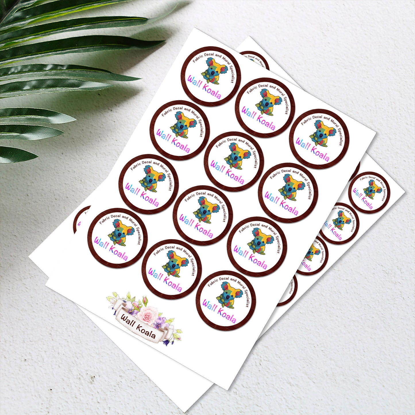 Custom Round Stickers With Your Design, Personalized Fabric Stickers, Branding Sticker Labels, Small Business Product Packaging, A4 sheet
