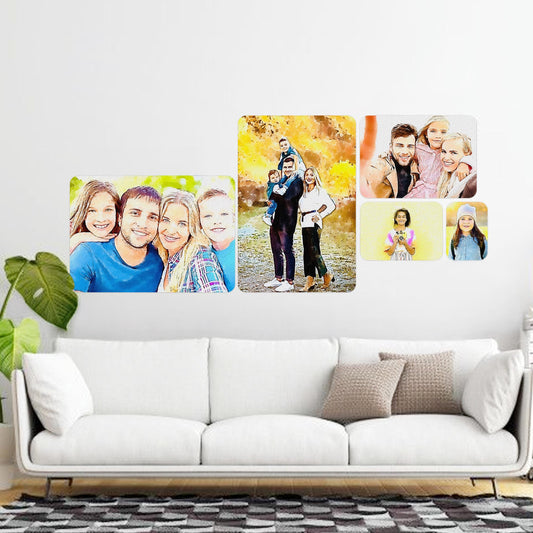 Transform Your Photos into Watercolor Art! - Personalized Watercolor Photo Wall Decals - Perfect Gift -Eco-Friendly Removable Adhesive