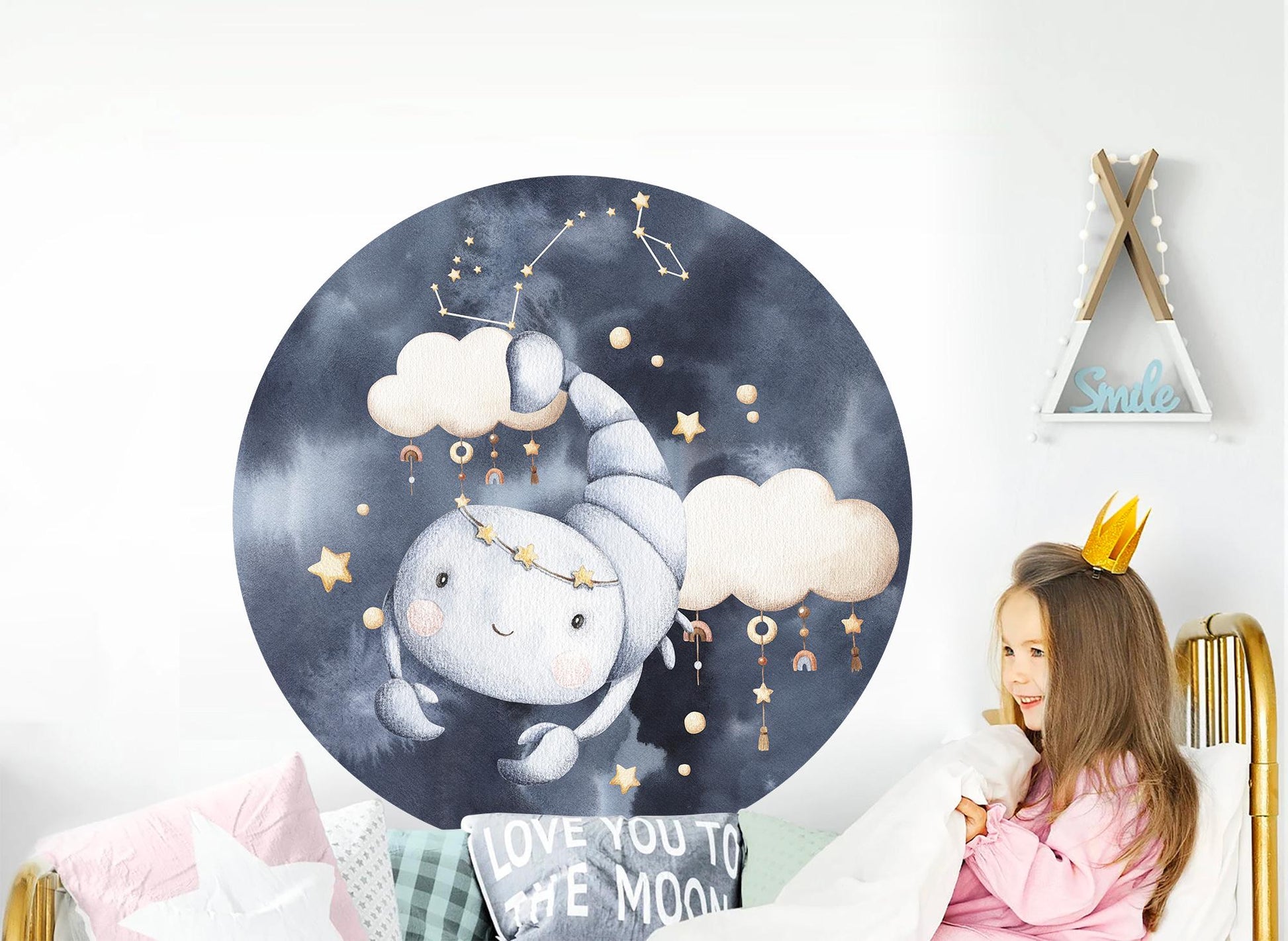 Twelve Constellations Zodiac Wall Decal: Gemini, Libra, Virgo & Capricorn - Room Decor Gift -BR508