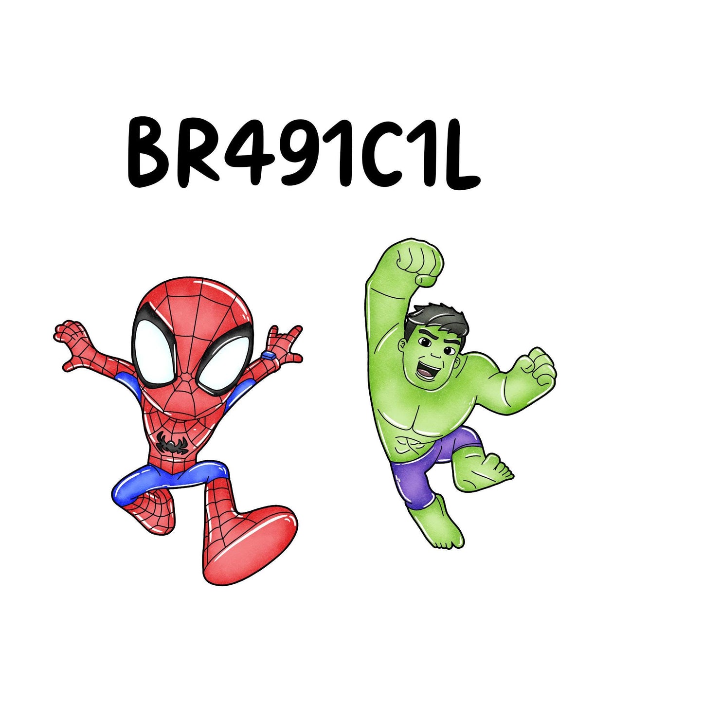 Spidey and his Amazing Friends Hulk Spiderman Thor Panther Wall Decal - Boys Room Decoration