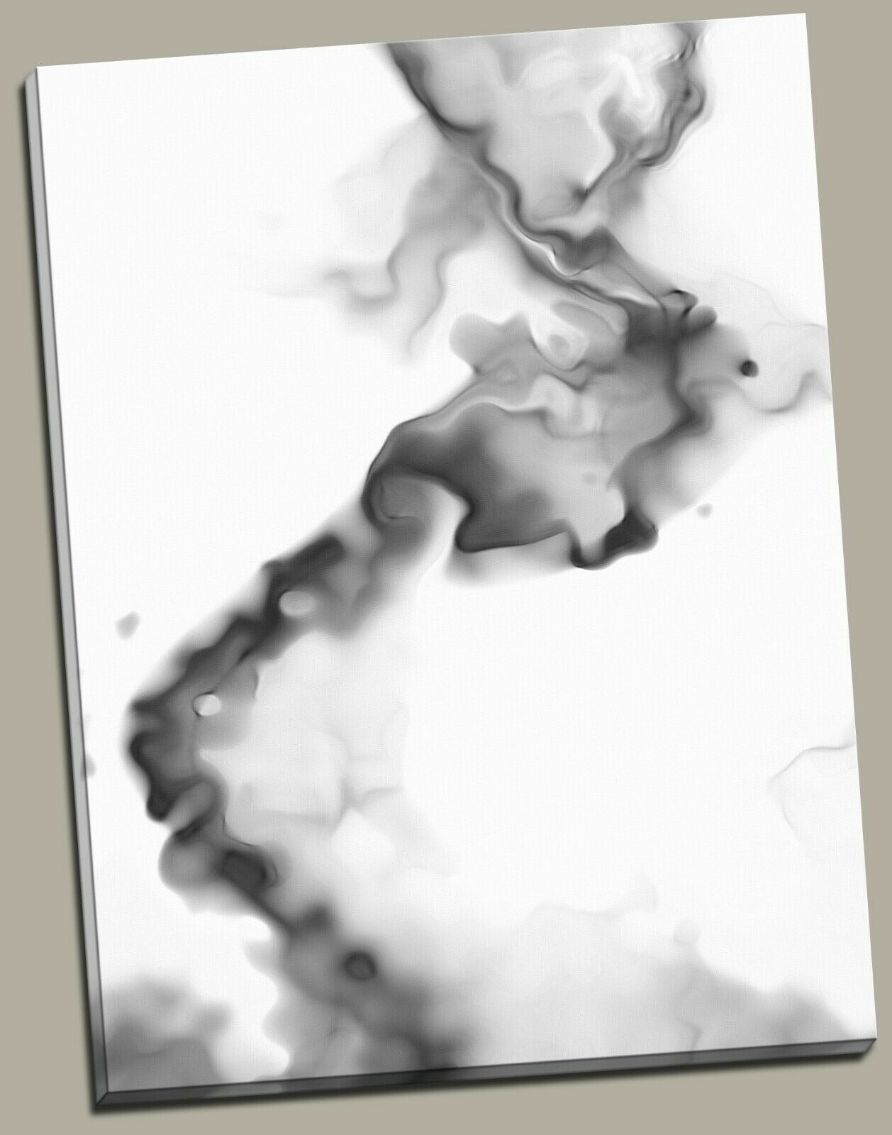 Black & White Smoke Framed Canvas Prints Modern Wall Art Home Decor Print