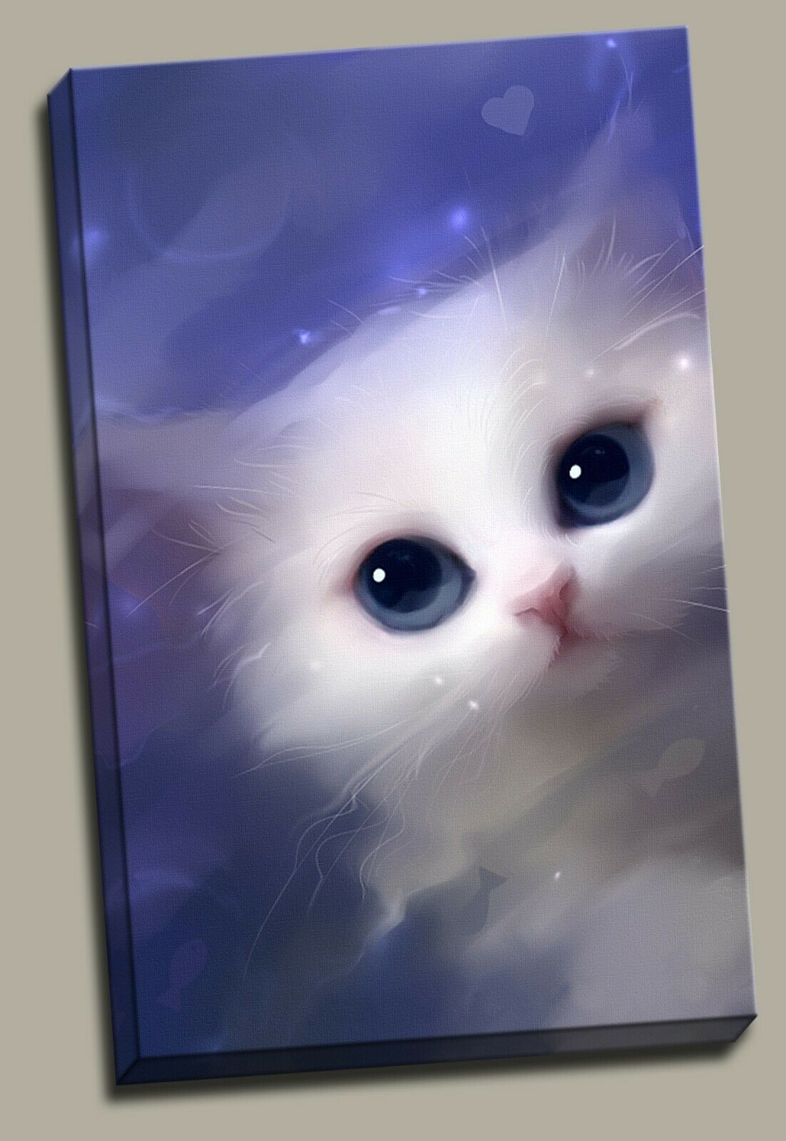 Framed Canvas Prints Stretched Cat Small House Wall Art Kids Home Decor