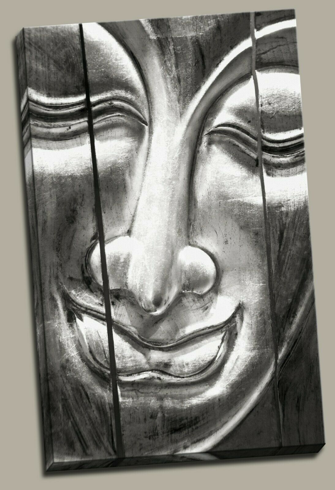 Framed Canvas Printed Buddha face Meditation Painting