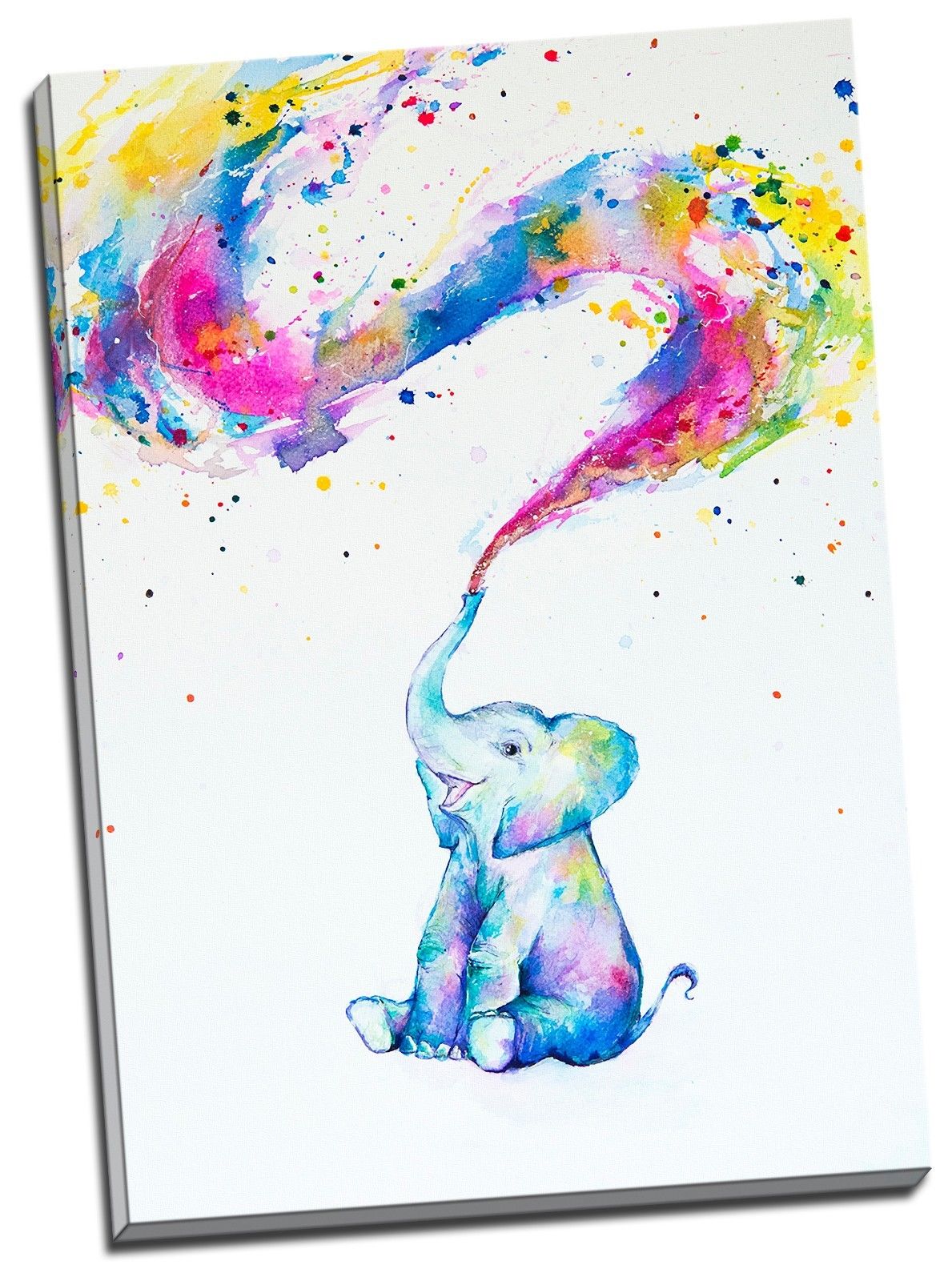 Colorful Baby Elephant Framed Canvas Prints Wall Art Home Decor Framed Painting