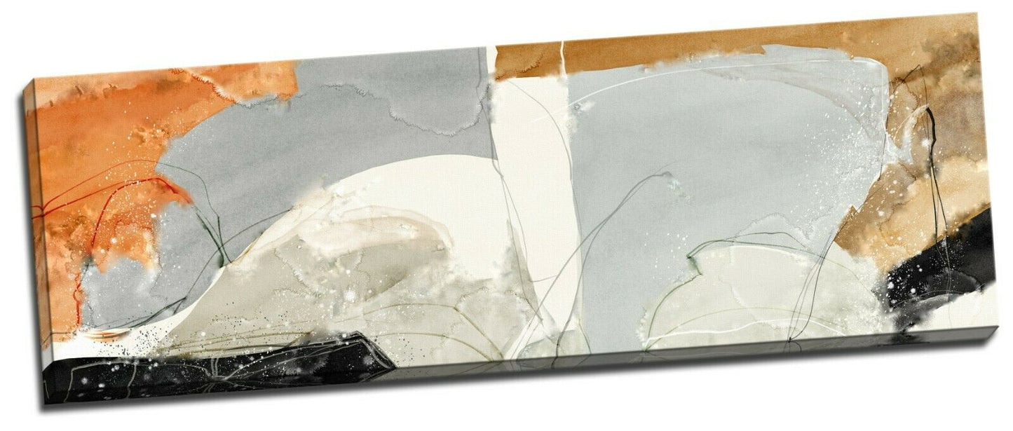 Abstract Orange Black Green Stretched Canvas Prints Framed Wall Art Painting