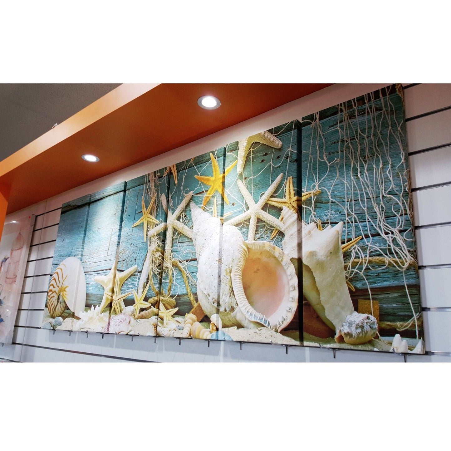 Framed canvas prints seascape print shell beach sand starfish modern wall art