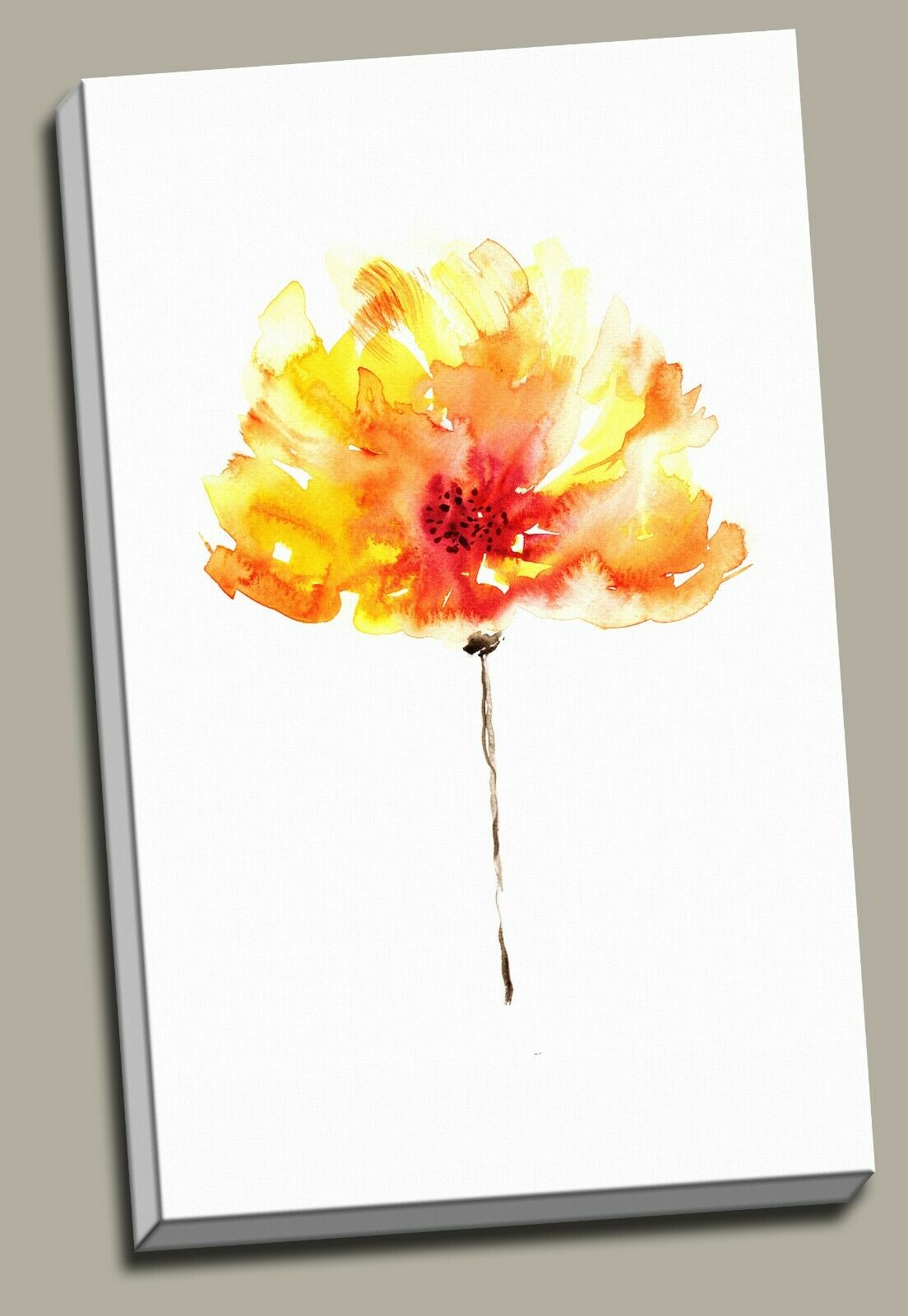 6 Designs Watercolor Flowers Framed Canvas Prints Modern Wall Art Print
