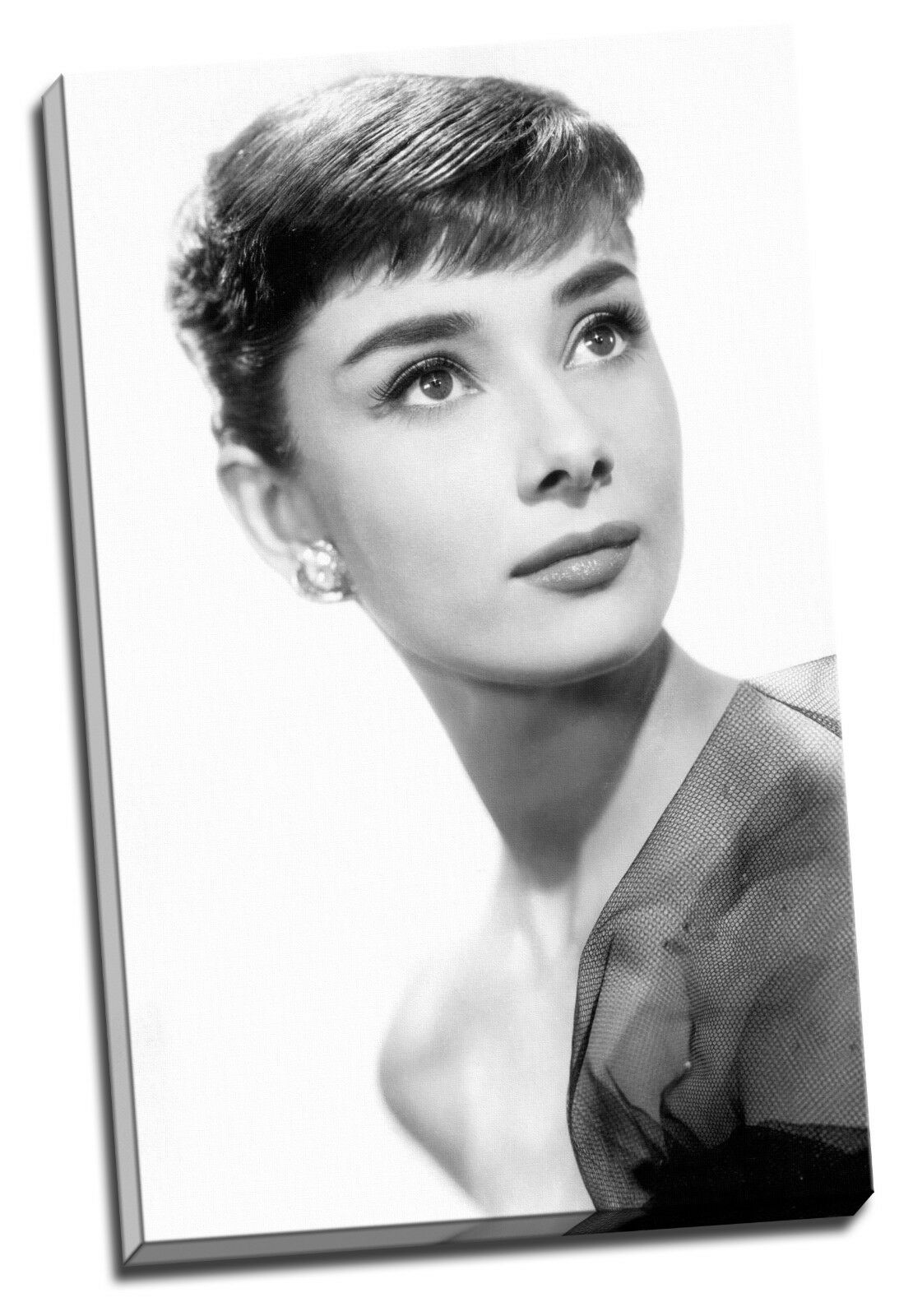 Audrey Hepburn Stretched Canvas Print Framed Wall Art Fashion Shop Decor Gift