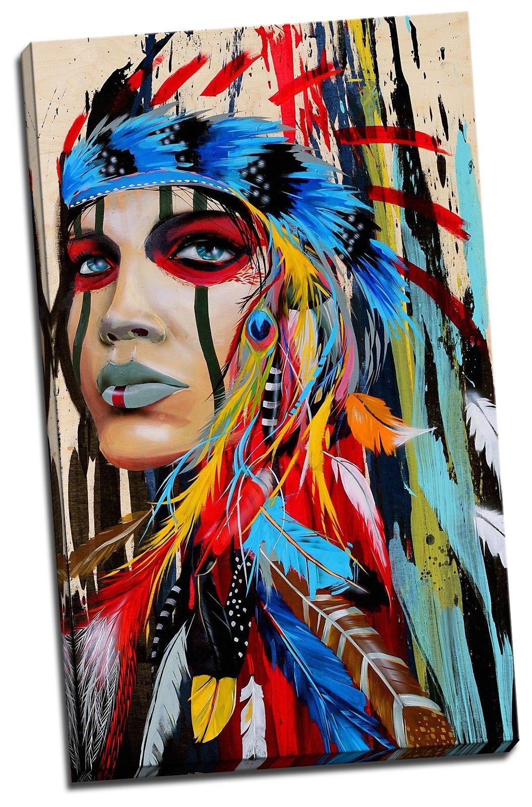 Abstract Modern Printing Indian Art Framed Canvas Print Wall Home Decor