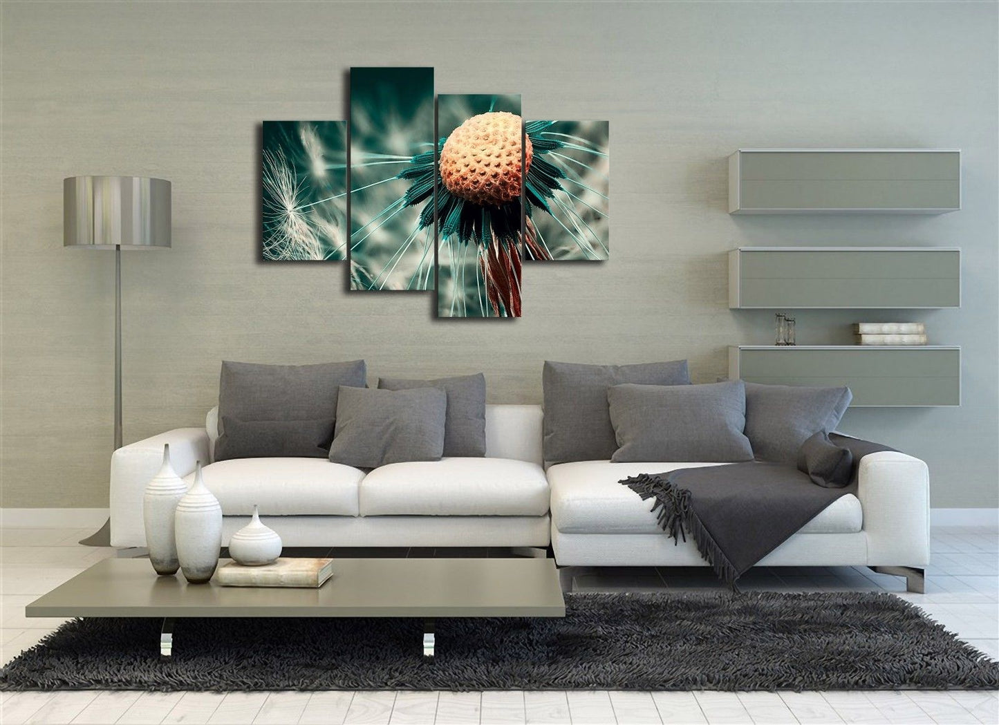 Vivid Dandelion Framed Split Canvas Prints Wall Art Home Decor Painting