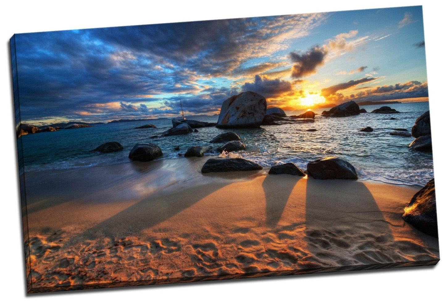 160x100x3.8cm Framed Canvas Prints Ocean Sea Time Lapse Photo Big Wall Art