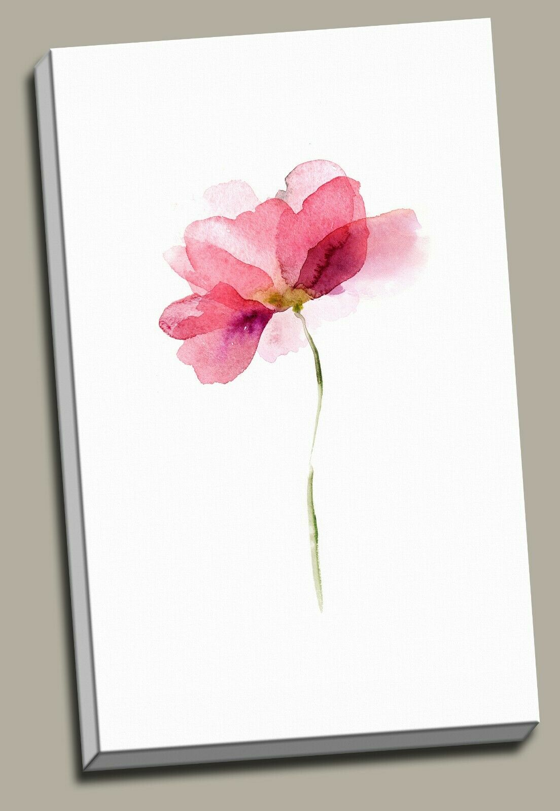 6 Designs Watercolor Flowers Framed Canvas Prints Modern Wall Art Print