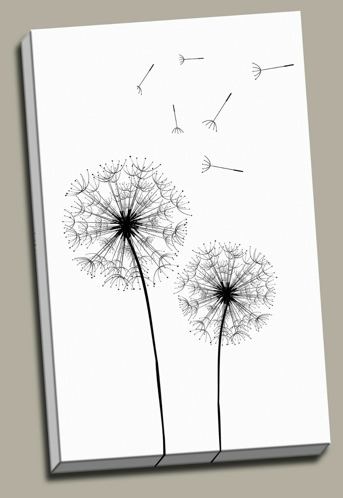 Vivid Dandelion Framed Canvas Print Stretched Wall Art Home Decor Painting