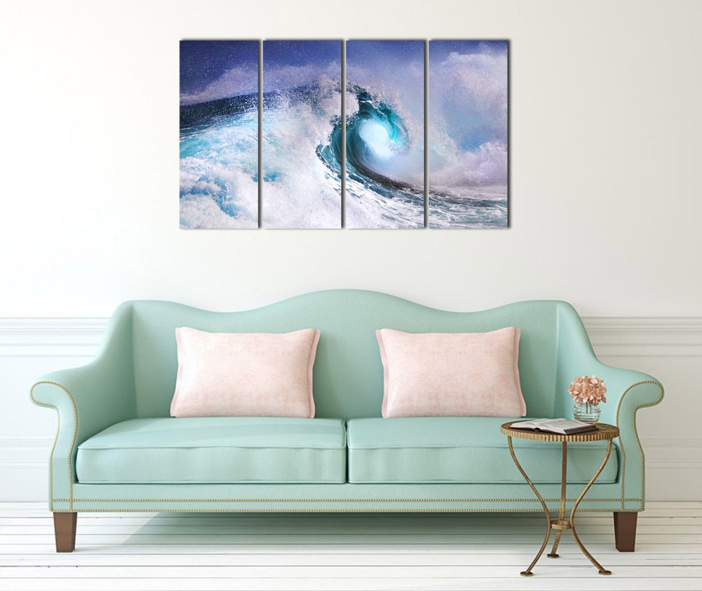 Framed canvas prints sea wave Split canvas ocean spray view large print