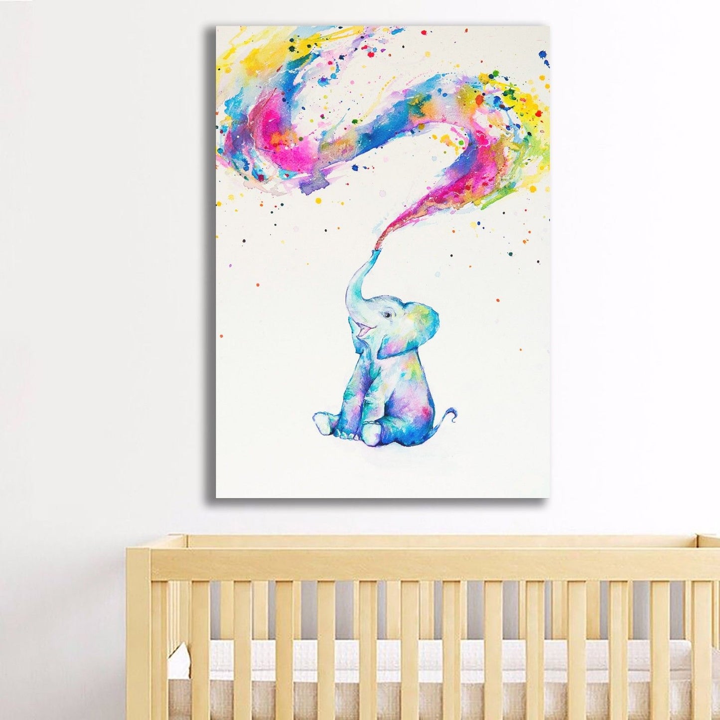 Colorful Baby Elephant Framed Canvas Prints Wall Art Home Decor Framed Painting