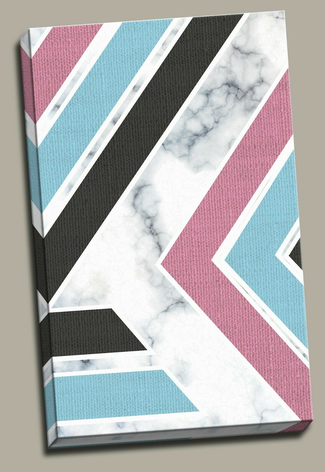 Abstract pink gold black Framed Canvas Prints Modern Wall Art Geometry Triangle