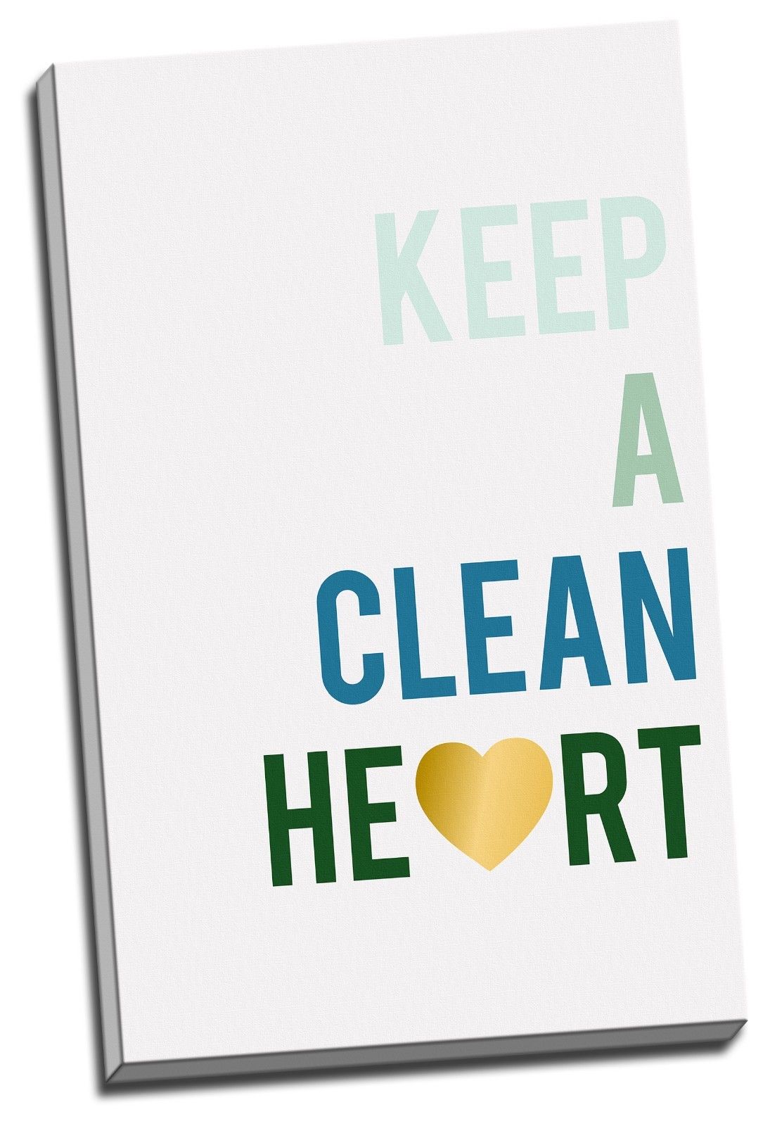 Keep a clean heart Framed Canvas Wall art Living room