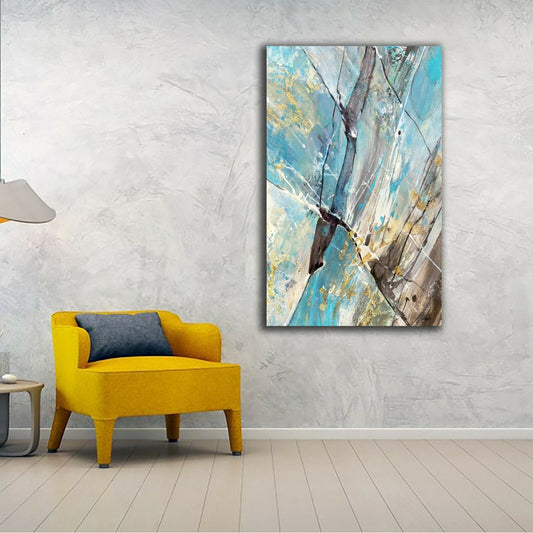 Abstract Graffiti Framed Canvas Aqua Wall Art Print Watercolor Wall Prints