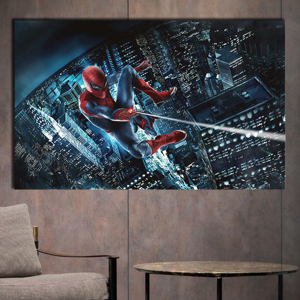 Spiderman Framed Canvas Print Spider man Home Decor gift super hero