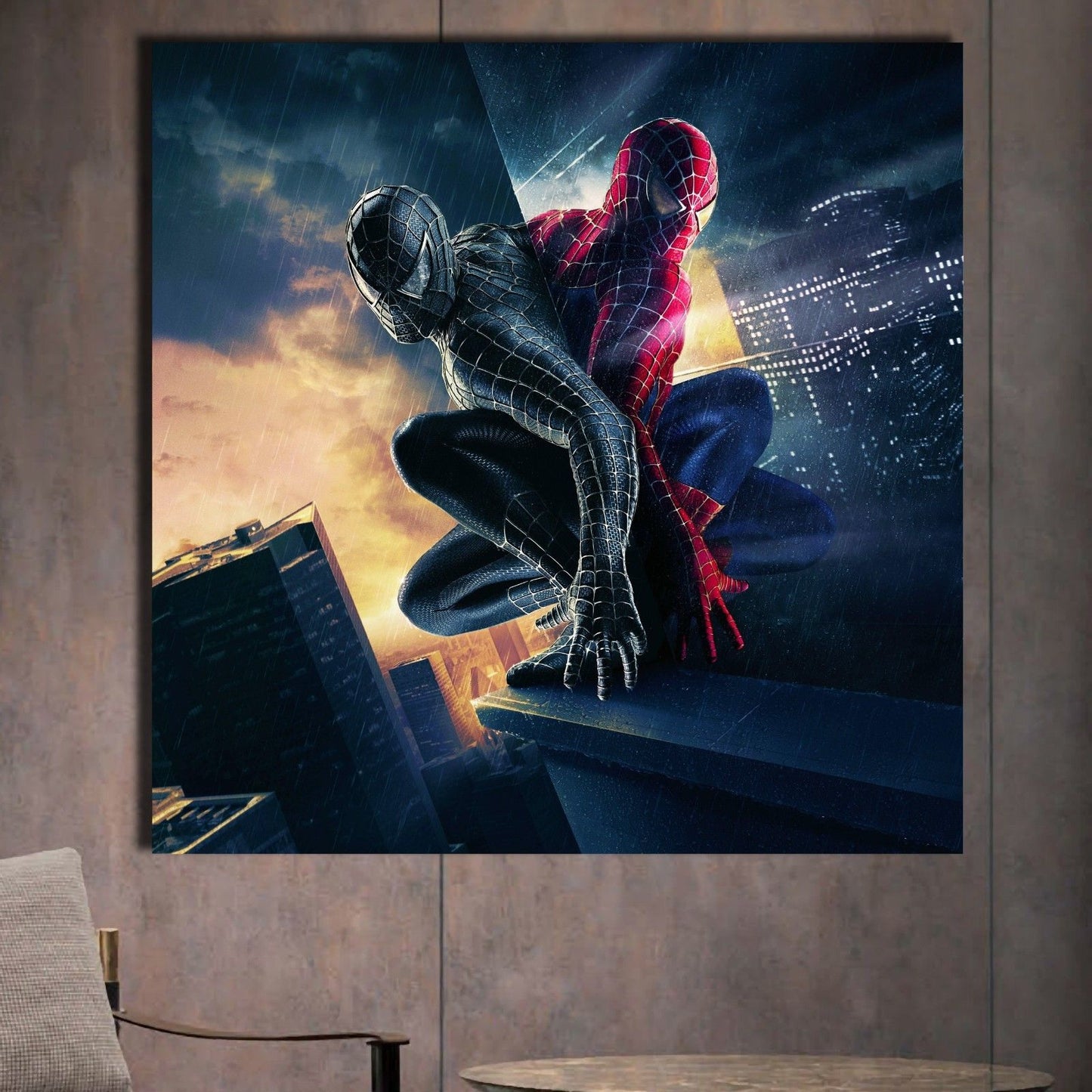 Spiderman Framed Canvas Print Spider man Home Decor gift super hero