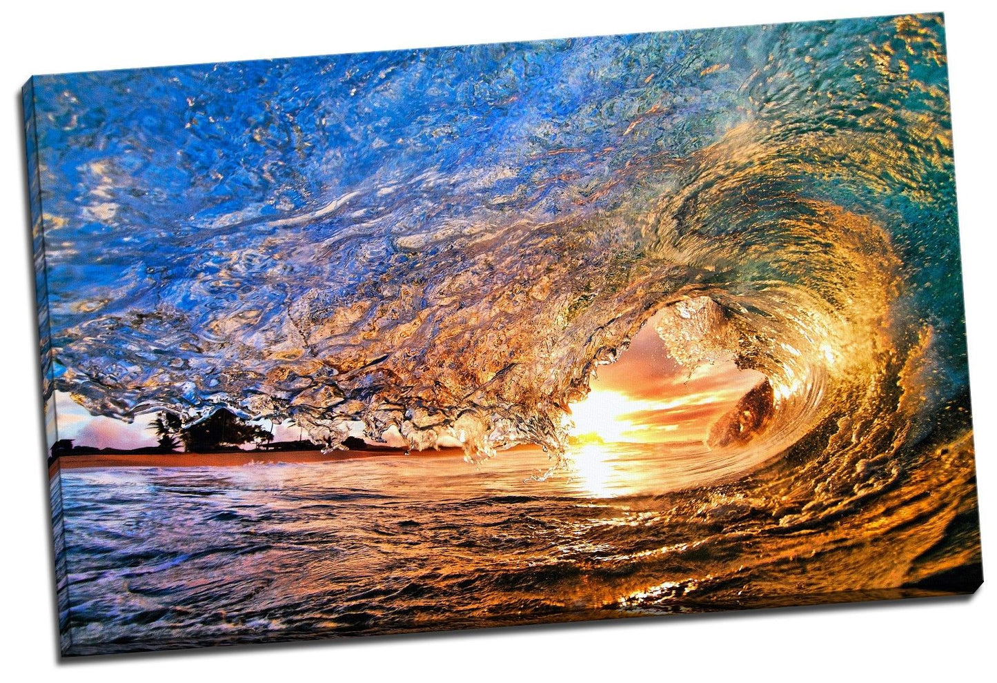 160x100x3.8cm Framed Canvas Prints Ocean Sea Time Lapse Photo Big Wall Art