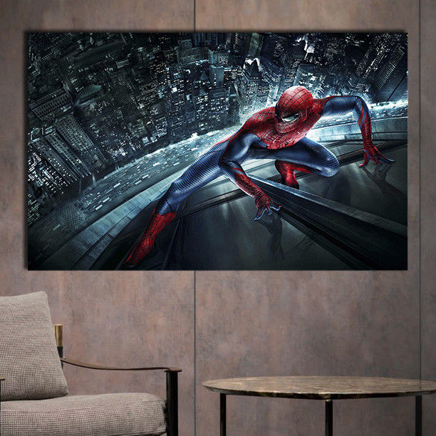 Spiderman Framed Canvas Print Spider man Home Decor gift super hero