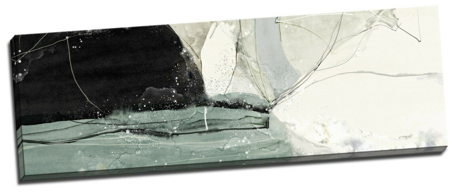 Abstract Orange Black Green Stretched Canvas Prints Framed Wall Art Painting