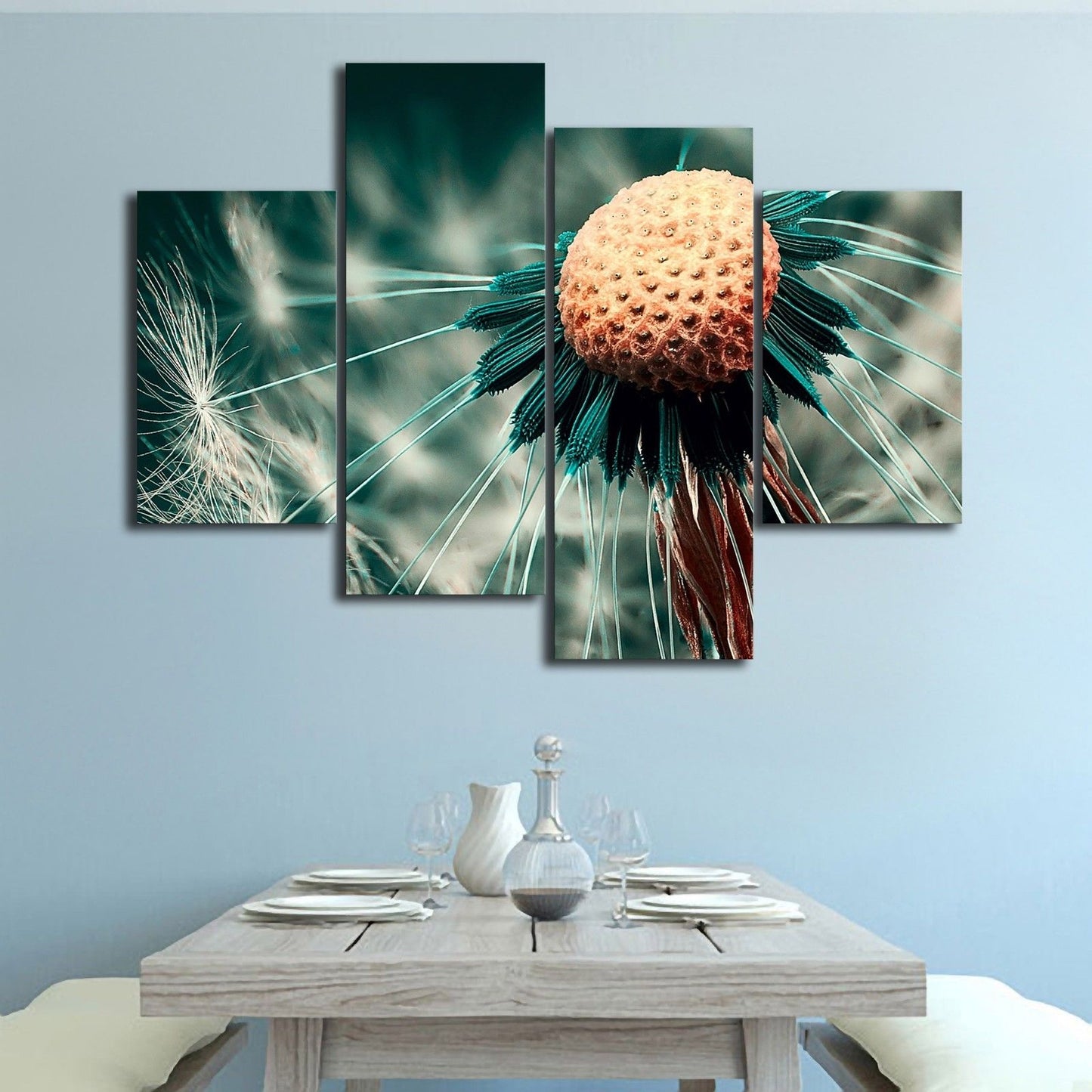 Vivid Dandelion Framed Split Canvas Prints Wall Art Home Decor Painting
