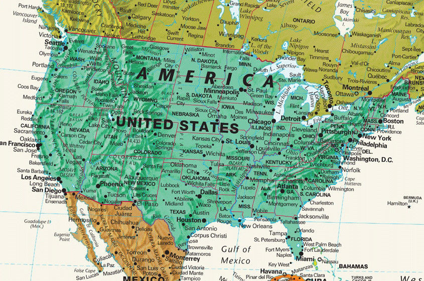 Vintage World Political Map Poster Matte Paper Canvas Detailed Waterproof Art