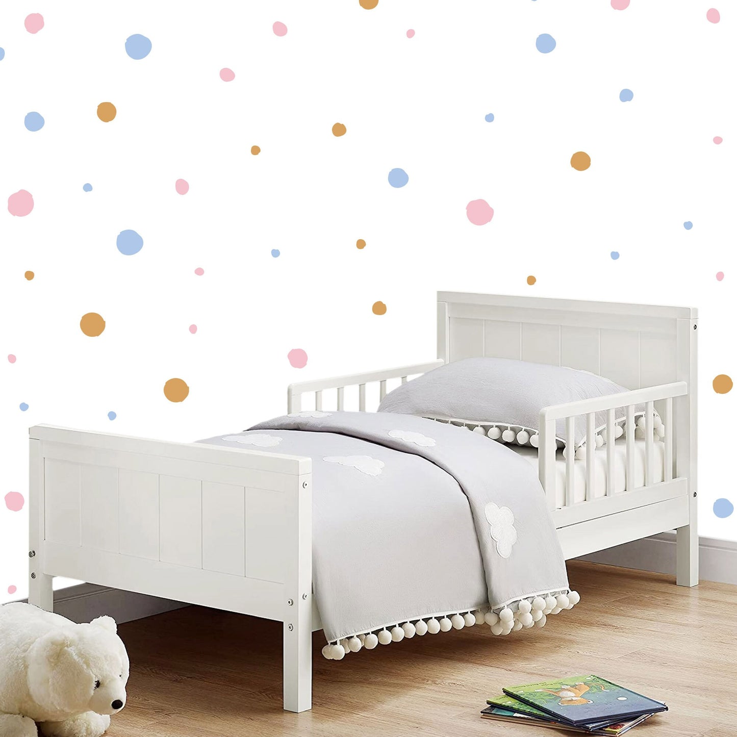 Multi-Color Circular and Triangle Dots Wall Decal Set - BR013