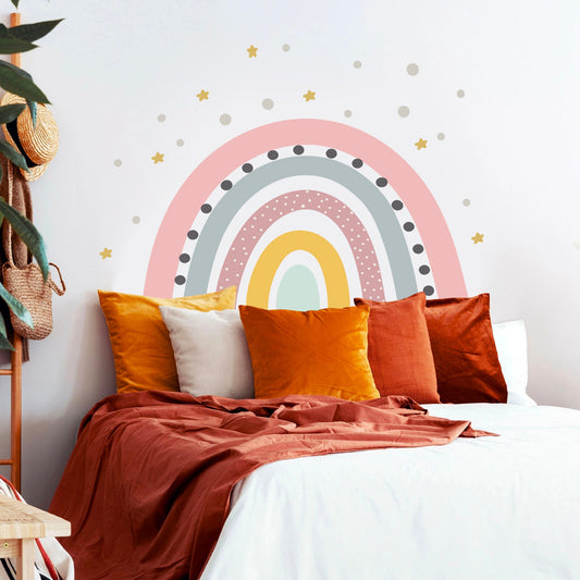 Colorful Rainbow Polka Dots Wall Decal - Girls' Room Decor - BR027