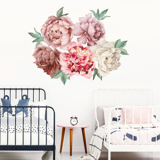 Classic Pink&Purple Peonies Wall Decal - BR031