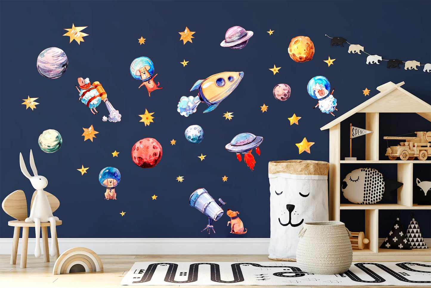 Galactic Adventures: Solar System & Cosmic Critters Wall Decal - BR051