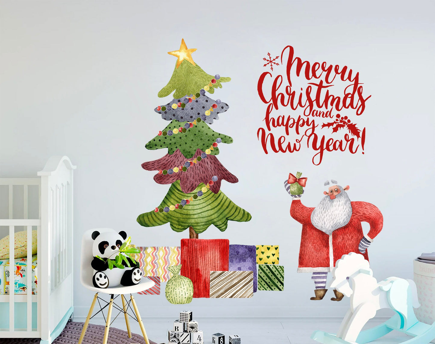 Santa's Festive Delivery Wall Decal - BR052