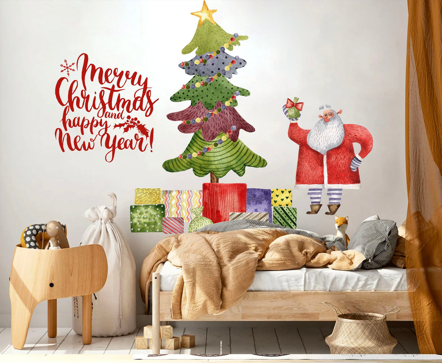 Santa's Festive Delivery Wall Decal - BR052