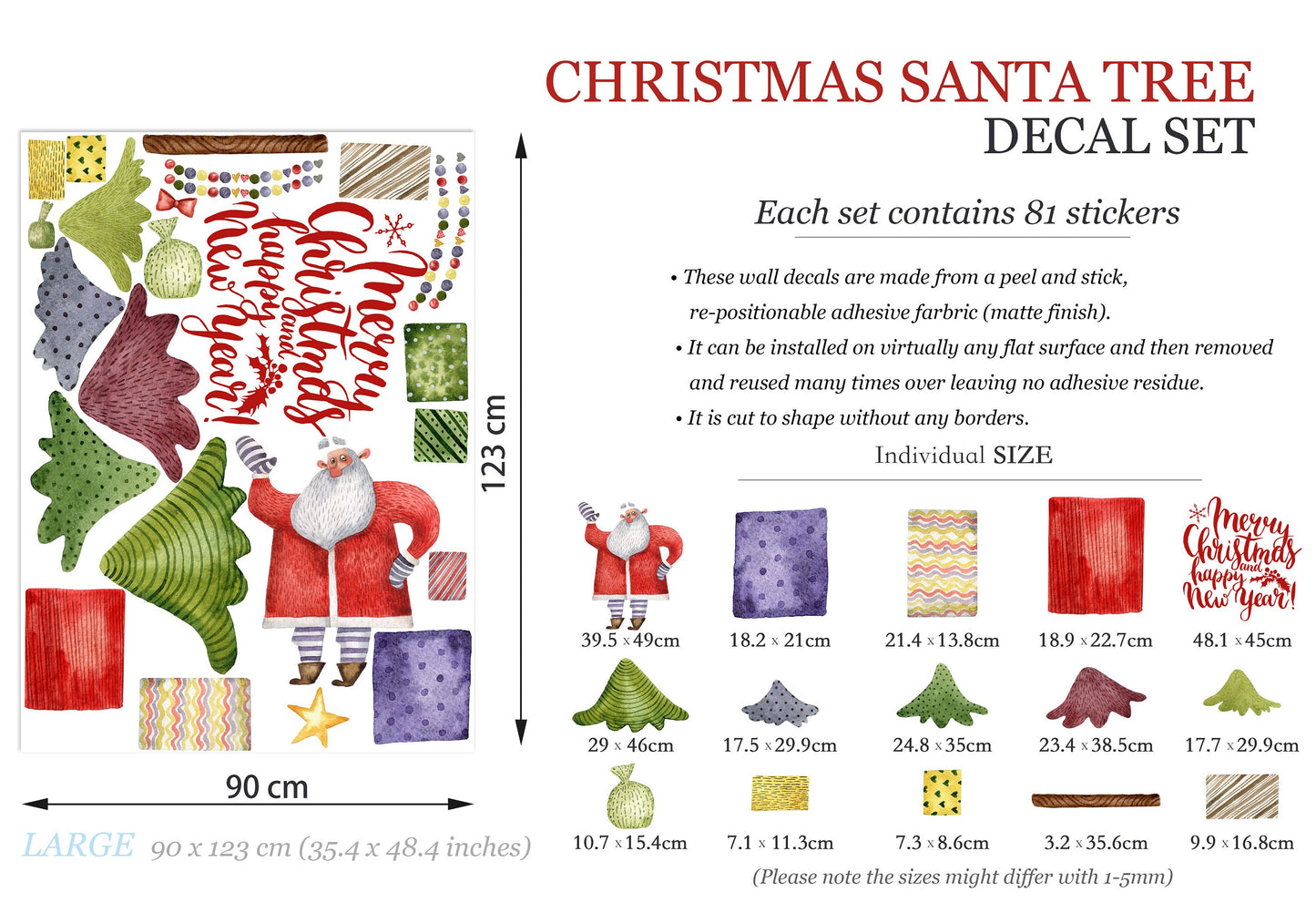 Santa's Festive Delivery Wall Decal - BR052