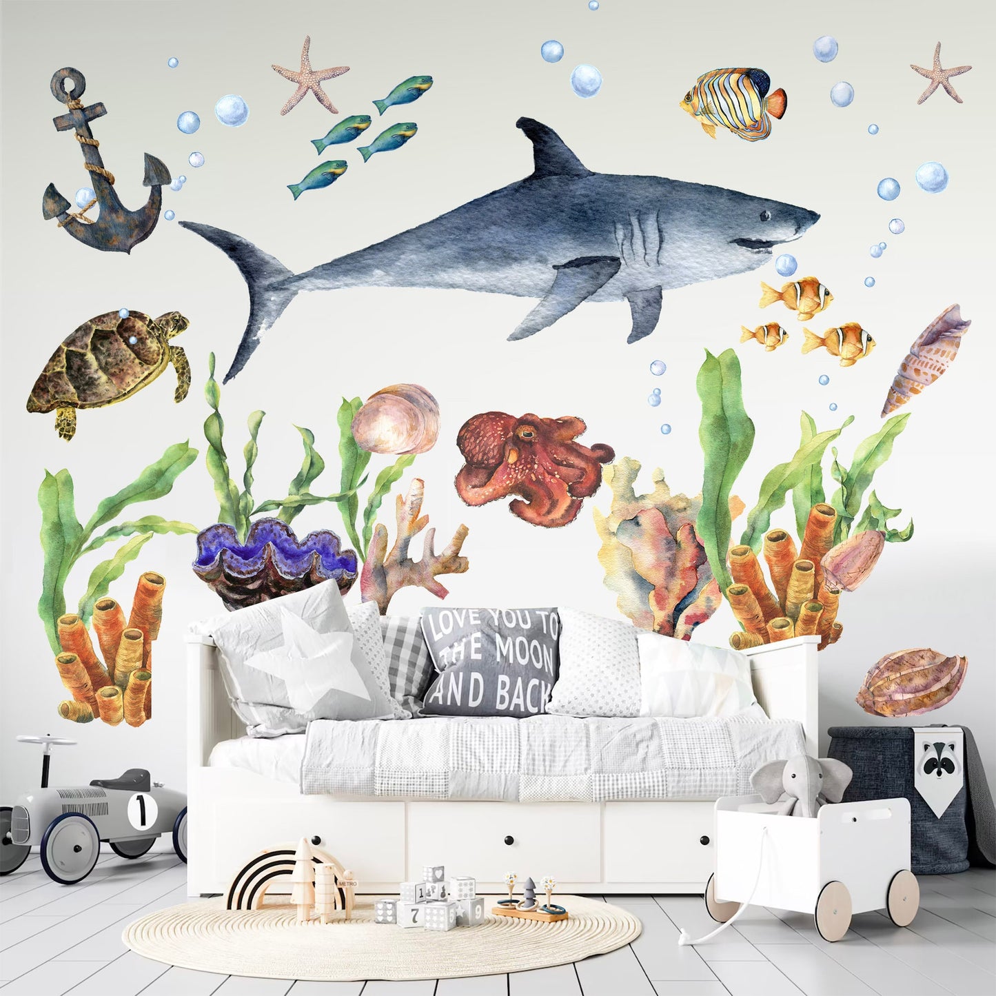 Underwater World Shark Adventure Wall Decal - BR058