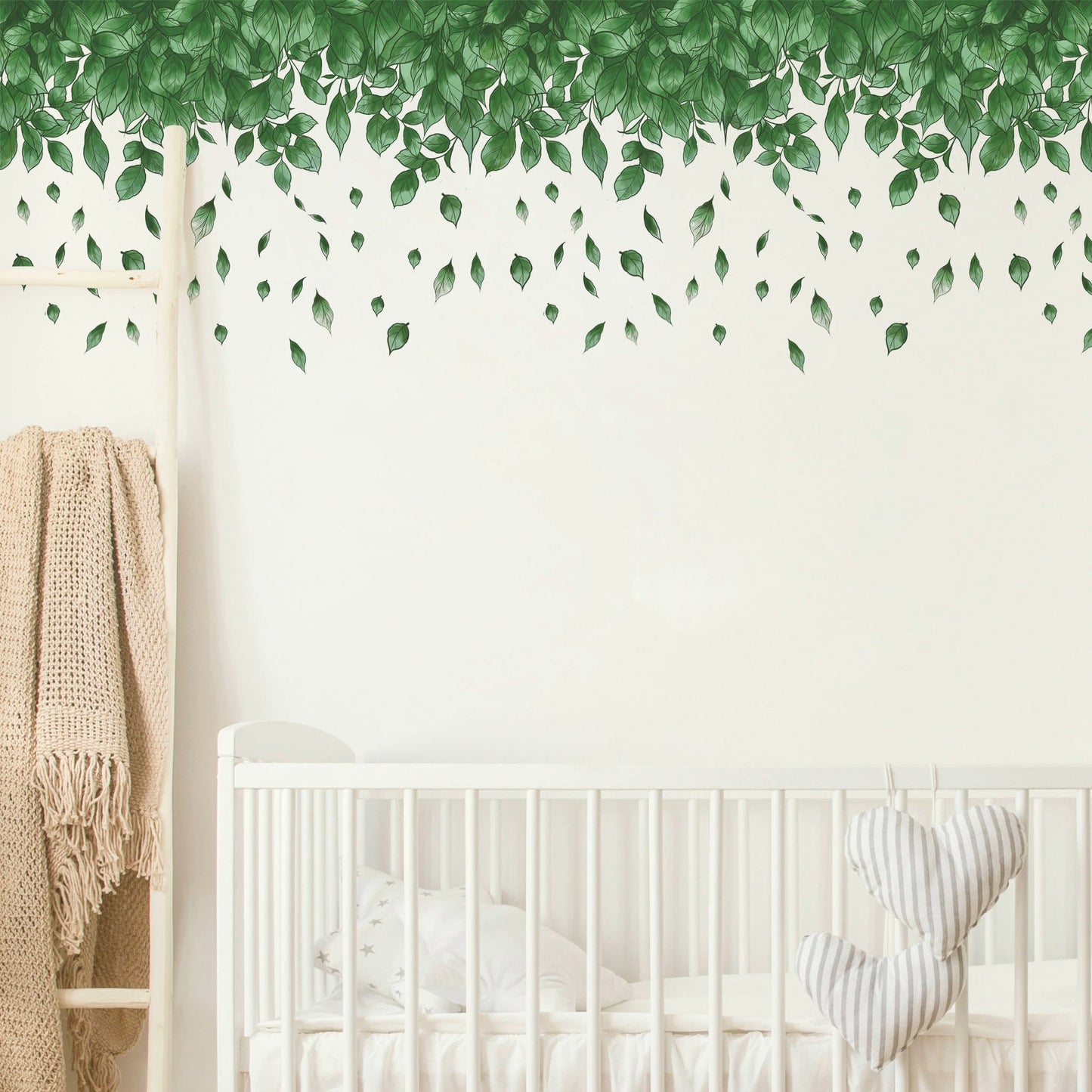 Floating Tree Branch Leaves Wall Decal - Removable Peel and Stick - BR105