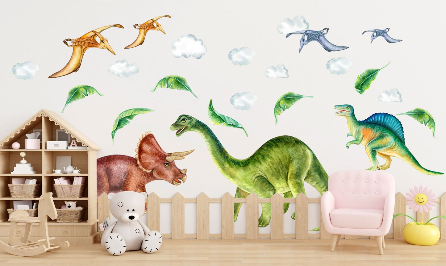 Jurassic Park Prehistory Dinosaurs Removable Wall Decal - Peel and Stick - BR176