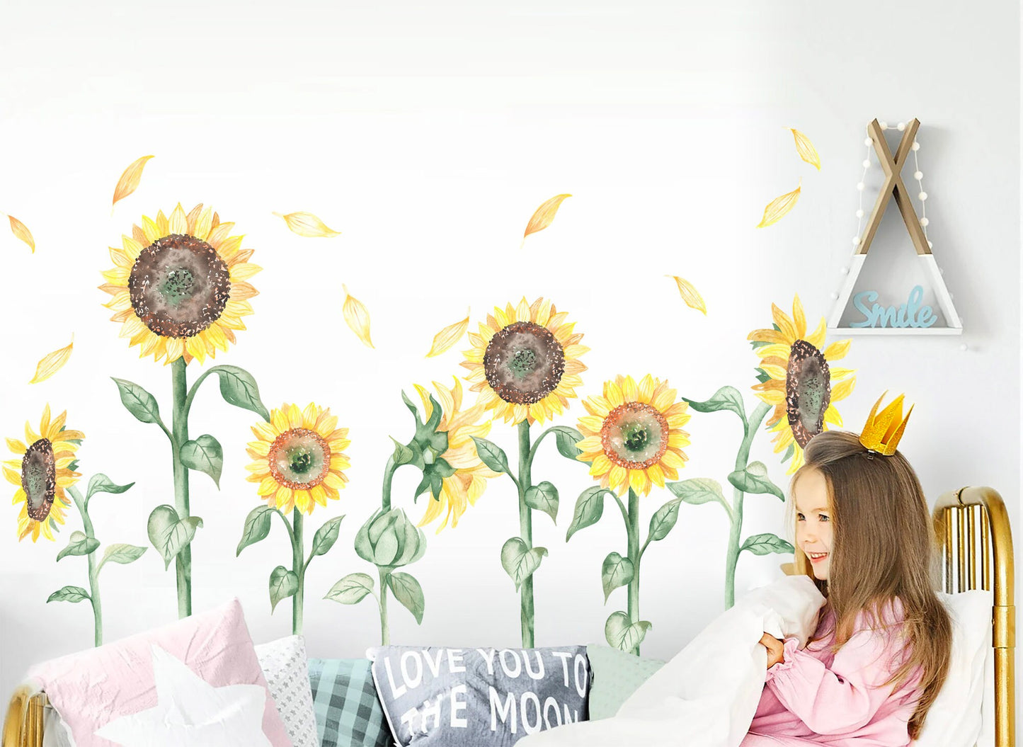 Watercolor Sunflower Peel and Stick Wall Decals - BR256