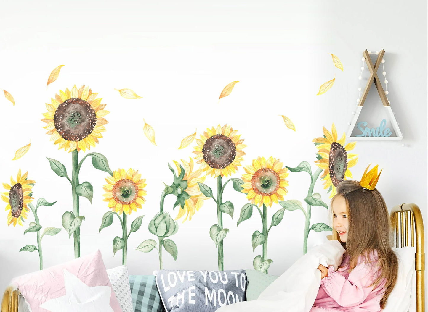 Watercolor Sunflower Peel and Stick Wall Decals - BR254