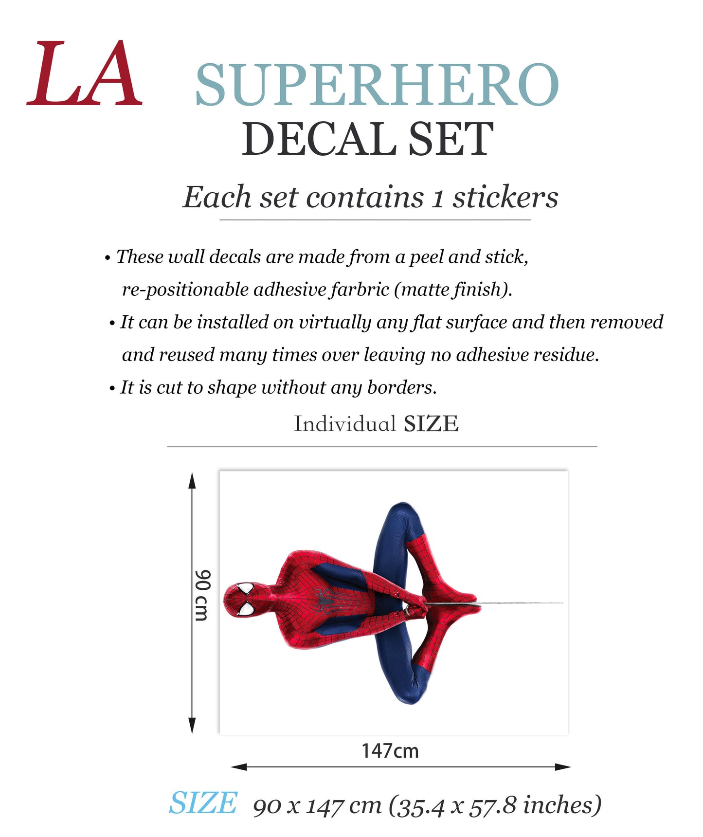 Spider-Man Wall Flip Jumping Wall Decal - Boy's Bedroom Decor - BR255