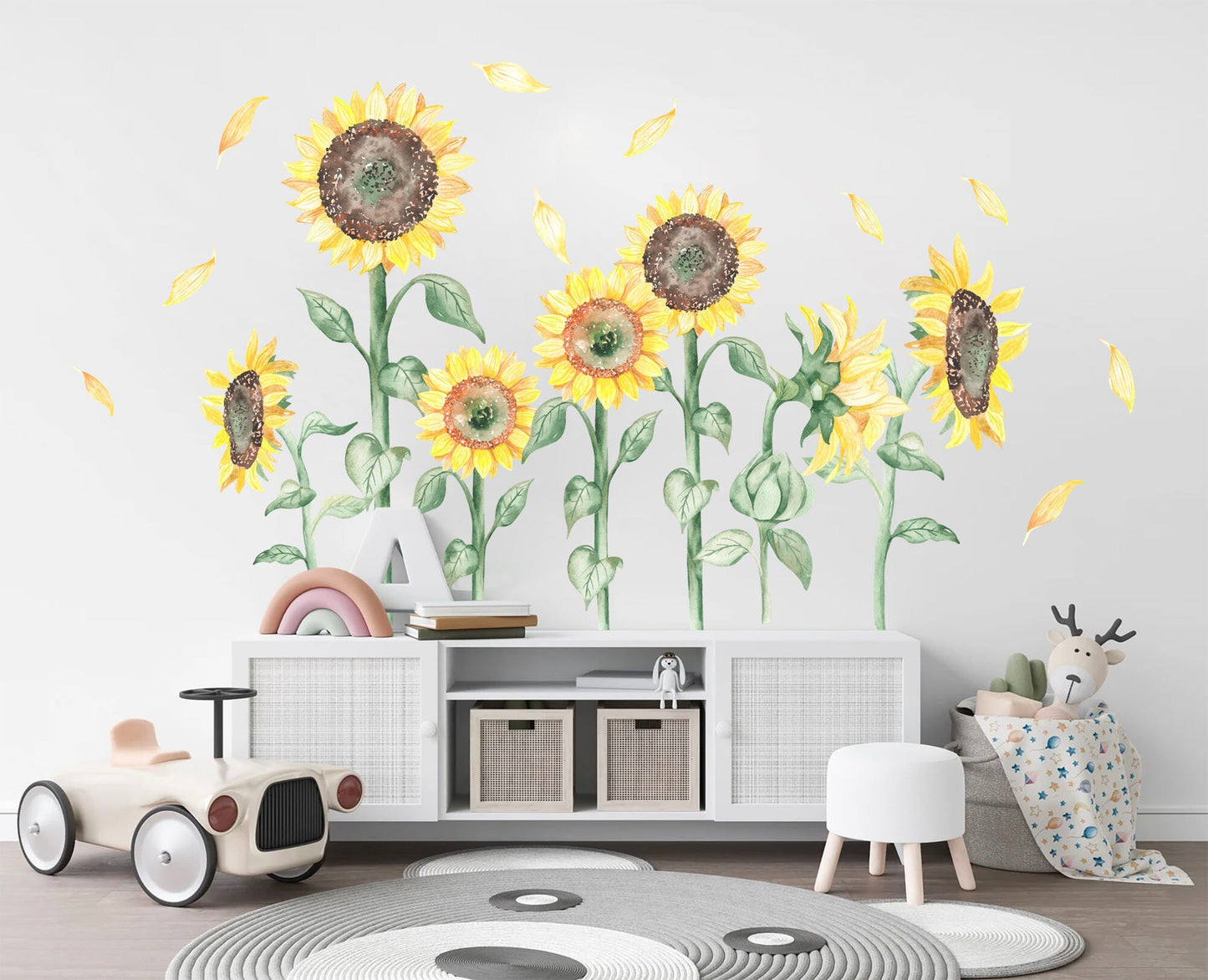 Watercolor Sunflower Peel and Stick Wall Decals - BR256