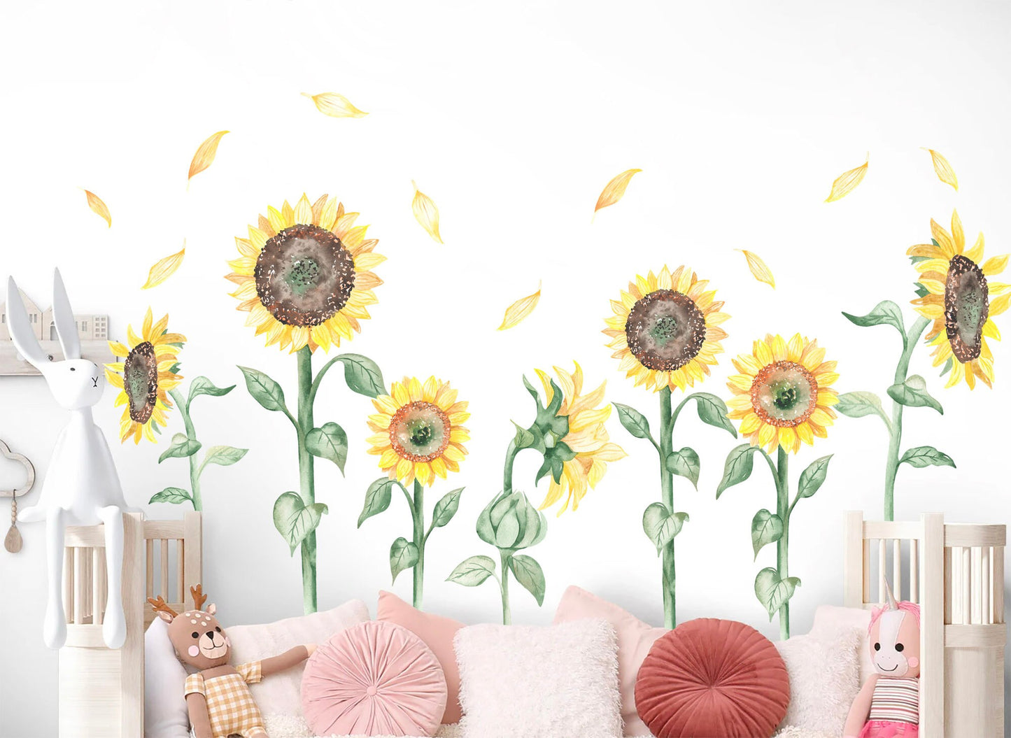 Watercolor Sunflower Peel and Stick Wall Decals - BR256