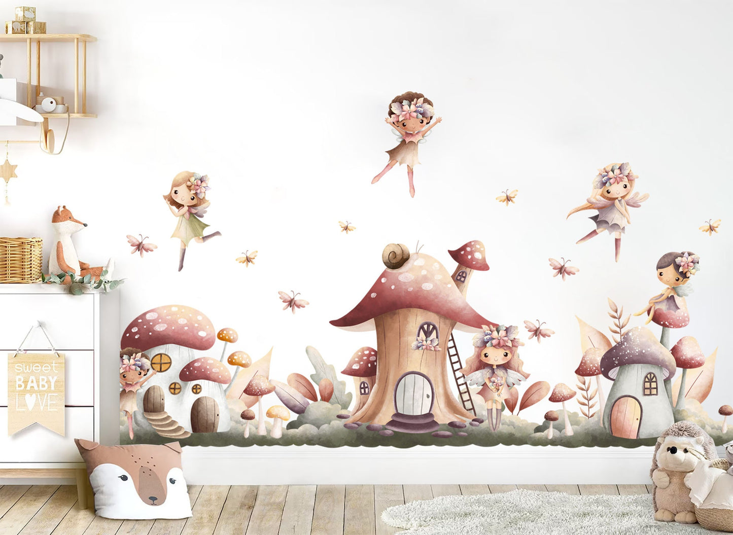 Enchanting Fairy Cottage Wall Decal - Garden Collection Fairy Magic - Girl Room Decor - BR415